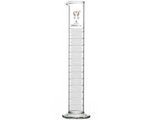 1601-1 Class A Glass Graduated Cylinder with Round Base & Pour Spout