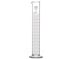 1601-2 Class B Glass Graduated Cylinder with Round Base & Pour Spout