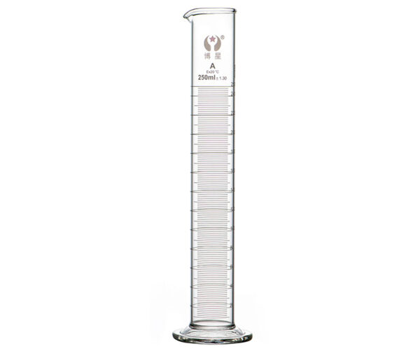 1601-2 Class B Glass Graduated Cylinder with Round Base & Pour Spout