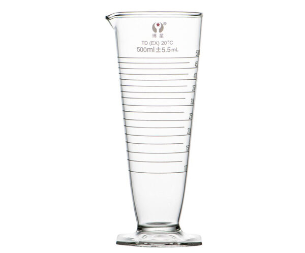1611H-1 Class A Glass Conical Measuring Measure with Hexagonal Base & Spout