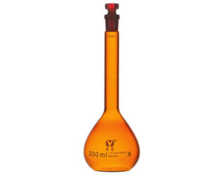 1622-1 Class A Amber Glass Volumetric Flask