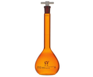 1622-2 Class B Amber Glass Volumetric Flask