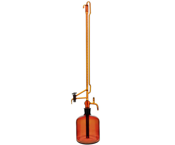 1655-4-Class-A-Automatic-Zeroing-Amber-Glass-Burette-Set-with-PTFE-Stopcock-&-Reservoir-Bottle 1655-4 Class A Automatic Zeroing Amber Glass Burette Set with PTFE Stopcock & Reservoir Bottle