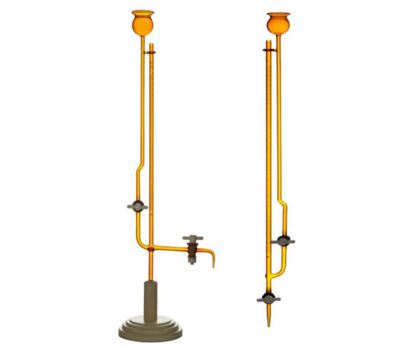 1661-4-Class-A-Amber-Glass-Micro-Burette-with-PTFE-Stopcock 1661-4 Class A Amber Glass Micro Burette with PTFE Stopcock