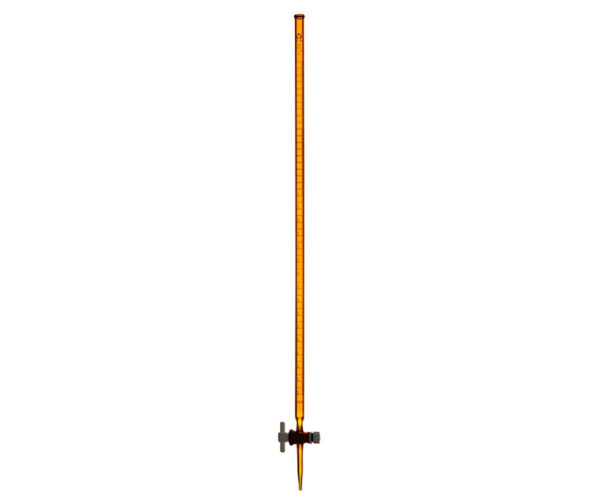 8642-2-Class-A-Amber-Glass-Burette-with-PTFE-Stopcock 8642-2 Class A Amber Glass Burette with PTFE Stopcock